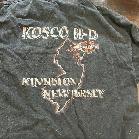 Harley Davidson, black short sleeve cotton T-shirt Kinnelon New Jersey XL - Picture 4 of 10